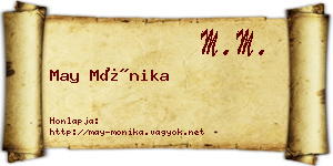May Mónika névjegykártya