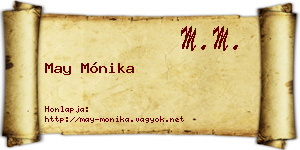 May Mónika névjegykártya